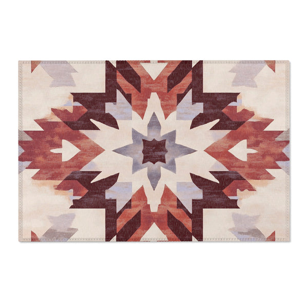 Bohemian Burgundy Luxe Rug - Nature-Inspired Artistic Décor