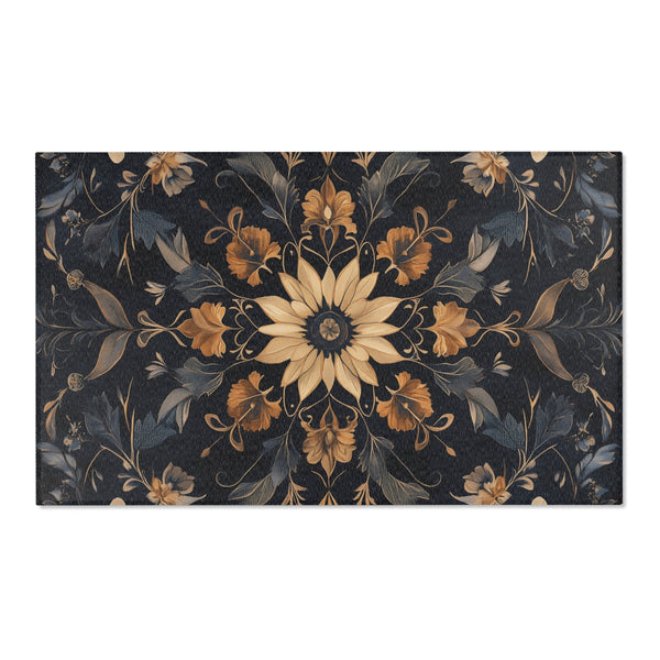 Exotic Dark Flora – Nature-Inspired Area Rug