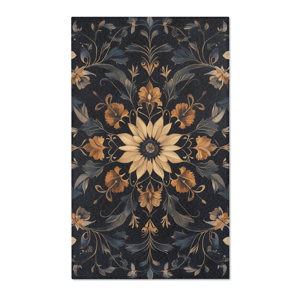 Exotic Dark Flora – Nature-Inspired Area Rug