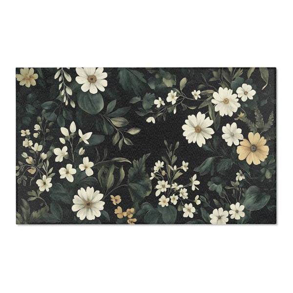 Floral Area Rug - Elegant Botanical Design for Home Decor