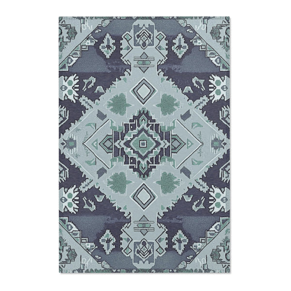 Blue Serenity Meadow Rug - Nature-Inspired Tranquility