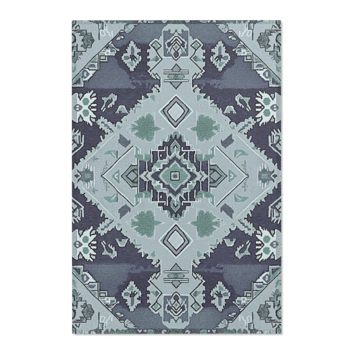 Blue Serenity Meadow Rug - Nature-Inspired Tranquility