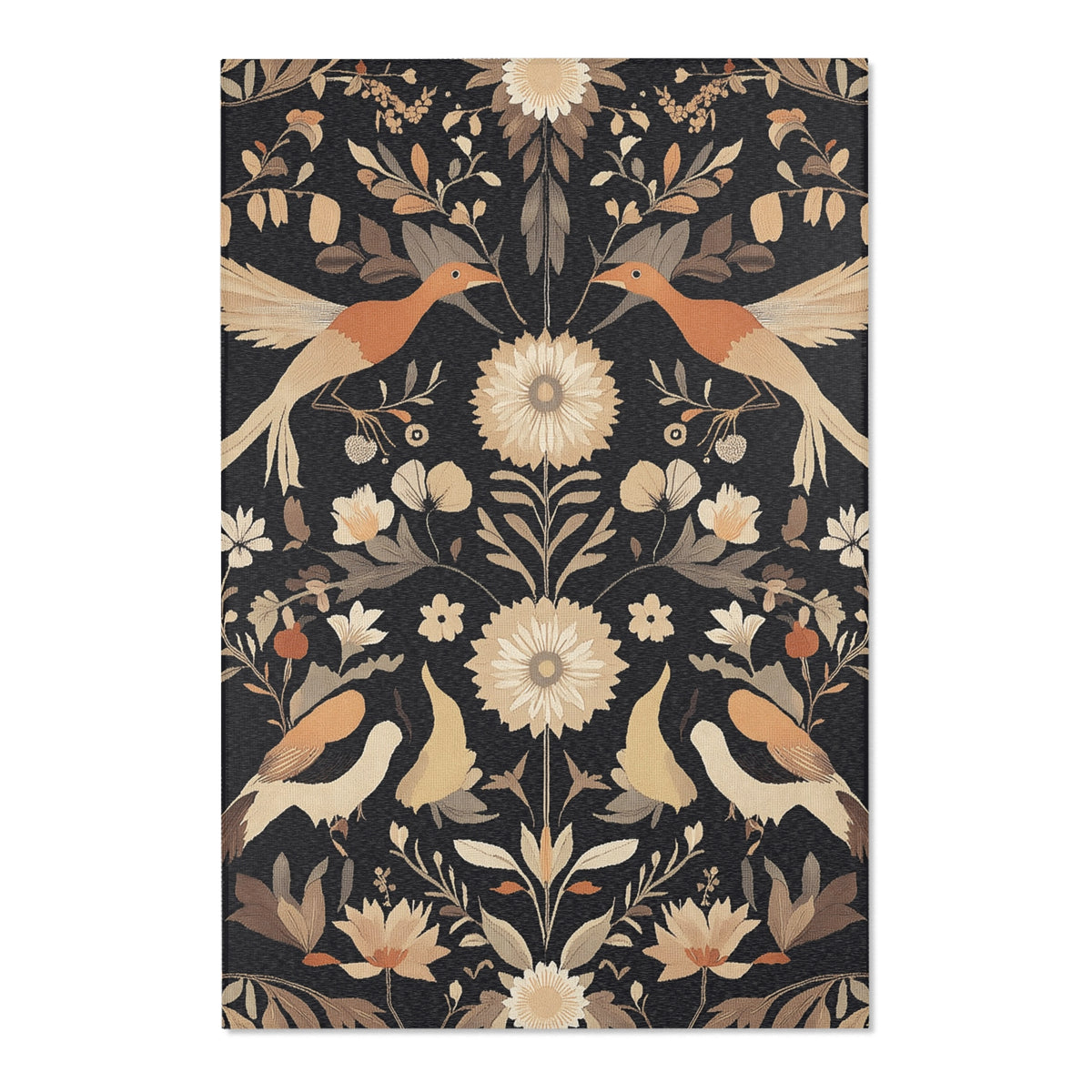 Exotic Birds During Fall – Nature-Inspired Area Rug