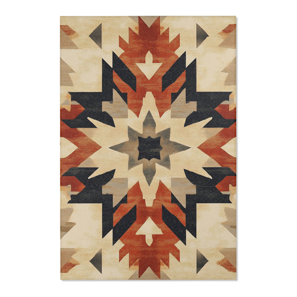 Bohemian Bronze Elegance Rug - Nature-Inspired Boho-Chic Décor