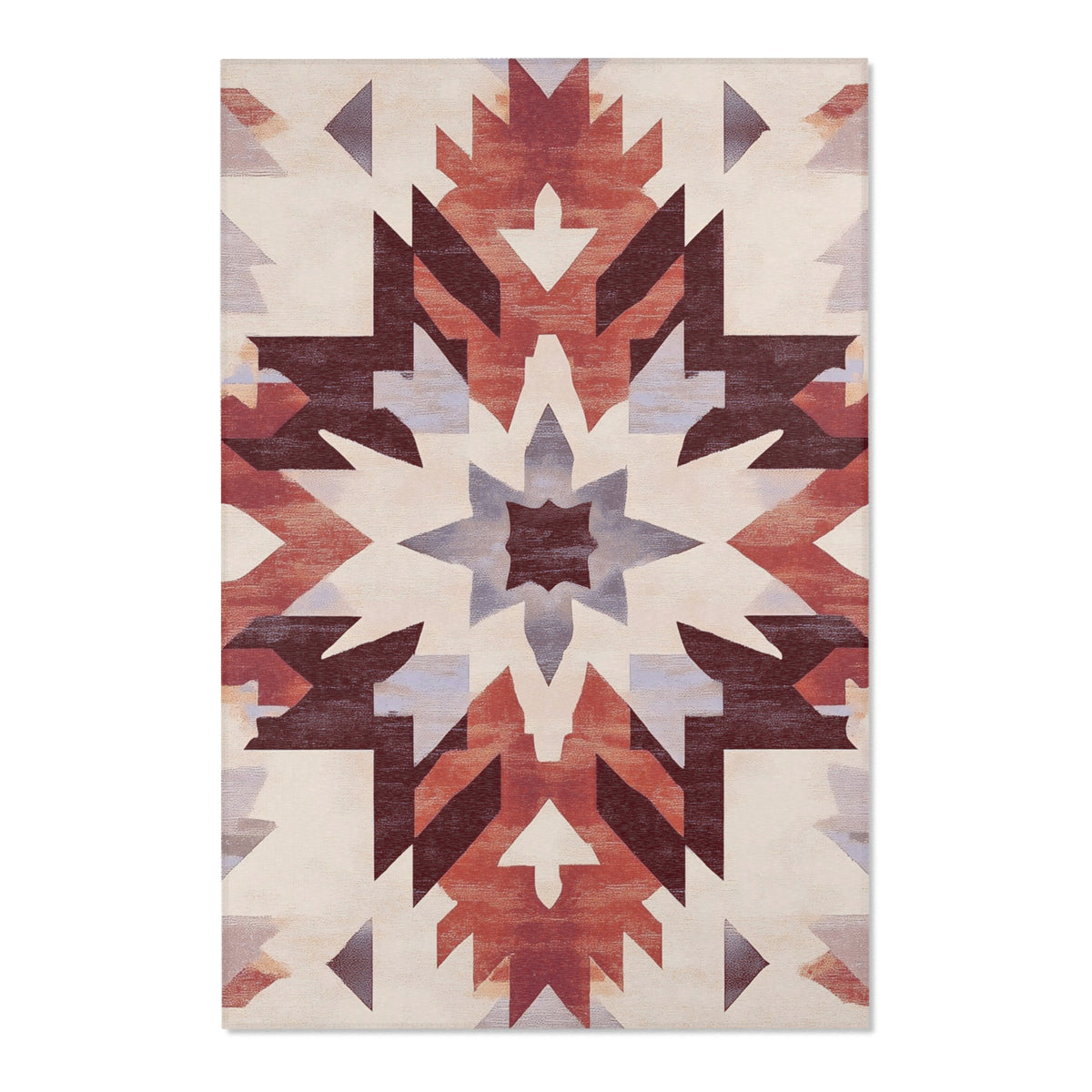 Bohemian Burgundy Luxe Rug - Nature-Inspired Artistic Décor