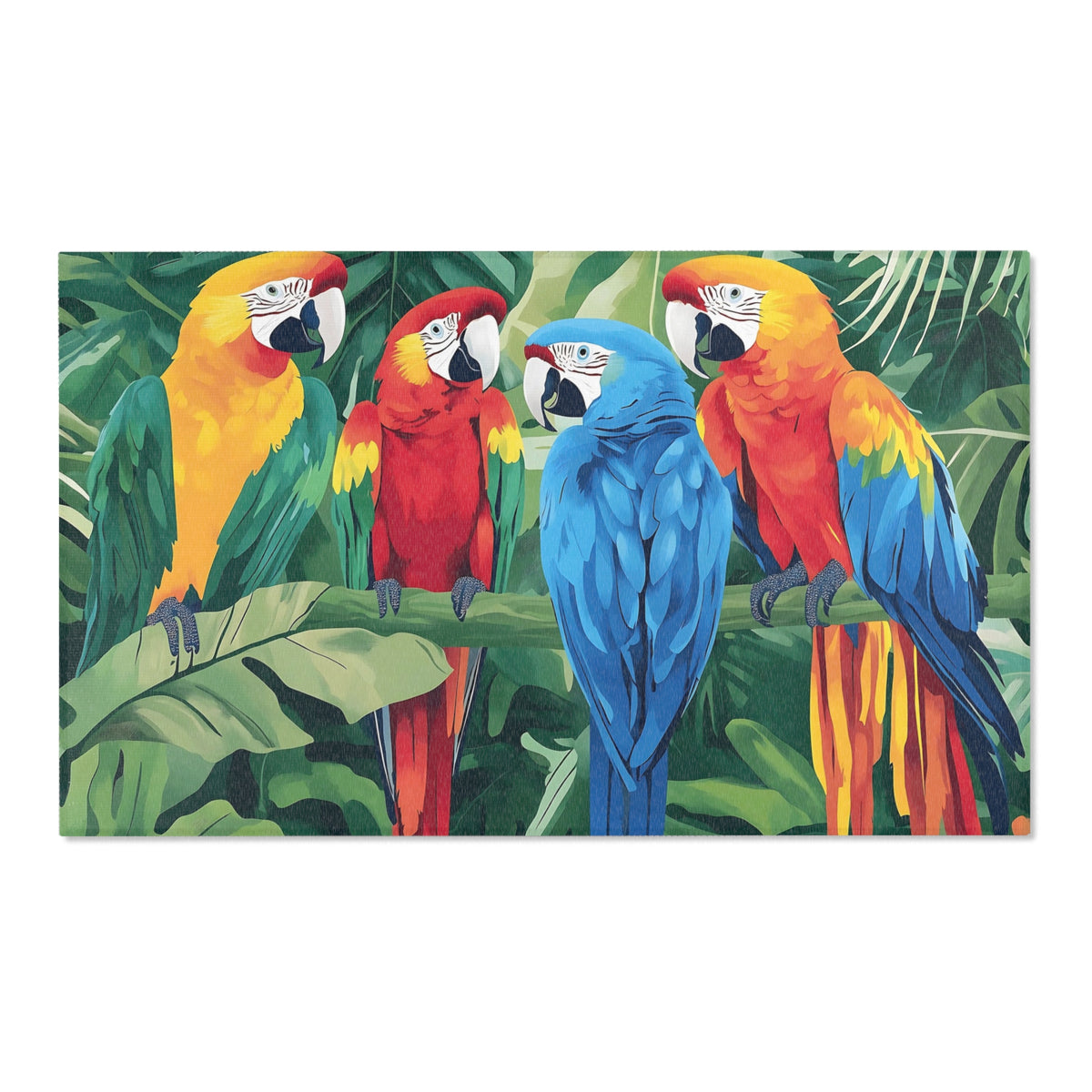 Tropical Macaw Area Rug - Vibrant Jungle Décor for Animal Lovers