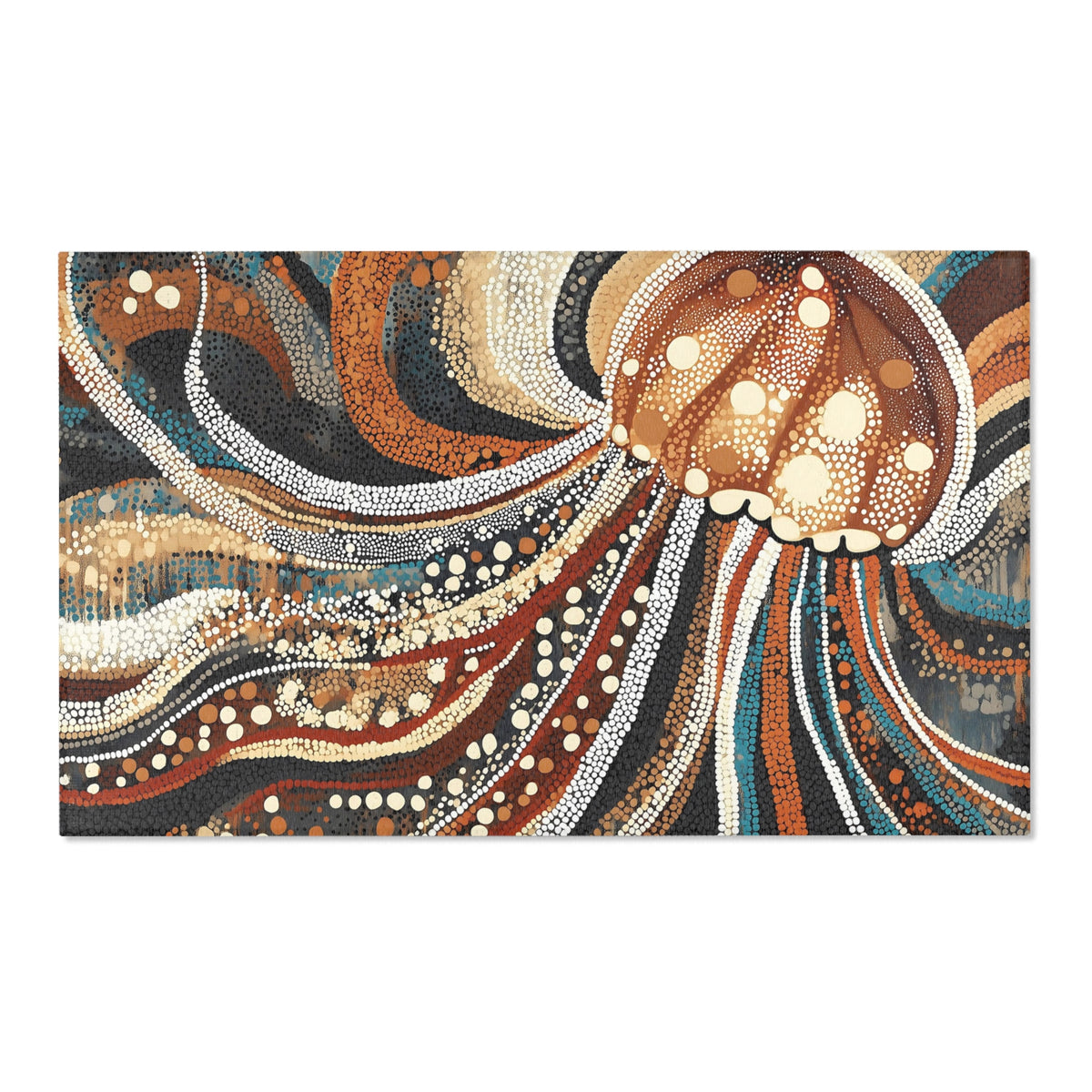 Ocean-Inspired Area Rug with Jellyfish Design – Perfect for Coastal Décor