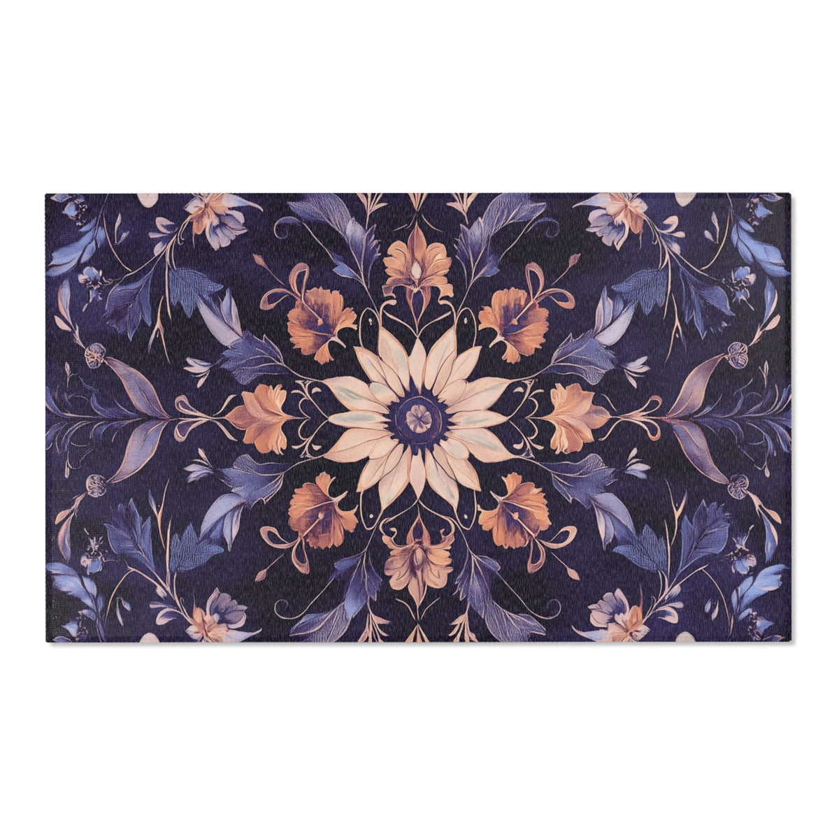 Exotic Purple Flora – Nature-Inspired Area Rug