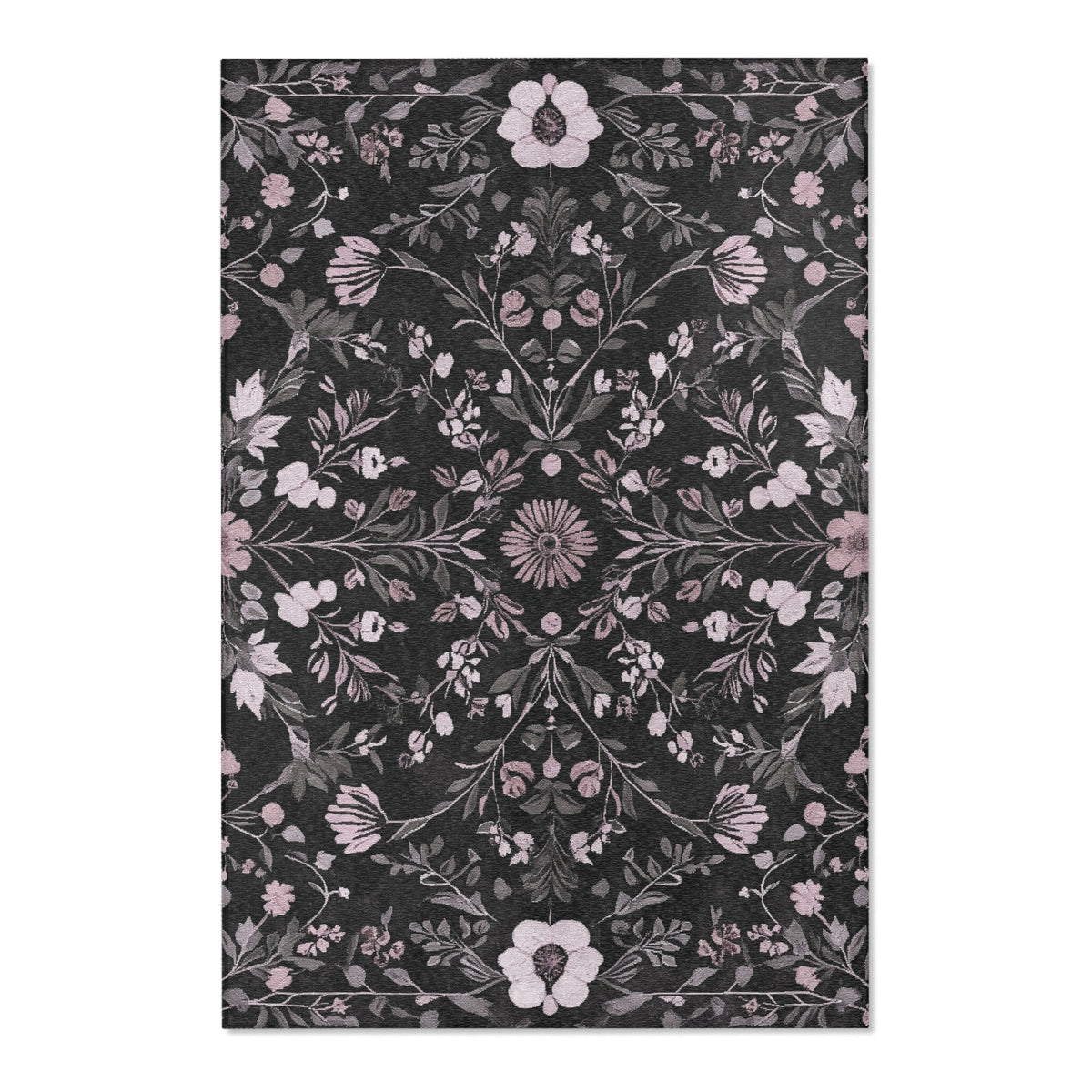 Enchanted Winter Grove Rug - Nature-Inspired Tranquility