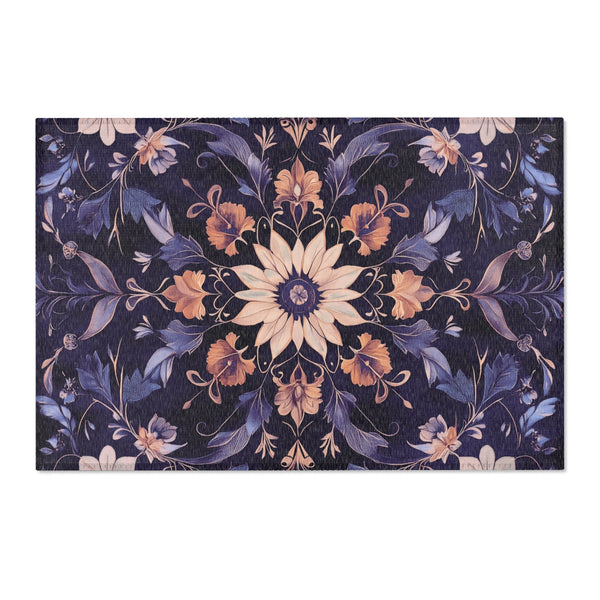 Exotic Purple Flora – Nature-Inspired Area Rug