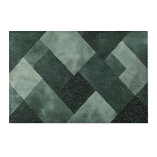 Modern Moss Geometric Area Rug for Stylish Home Décor