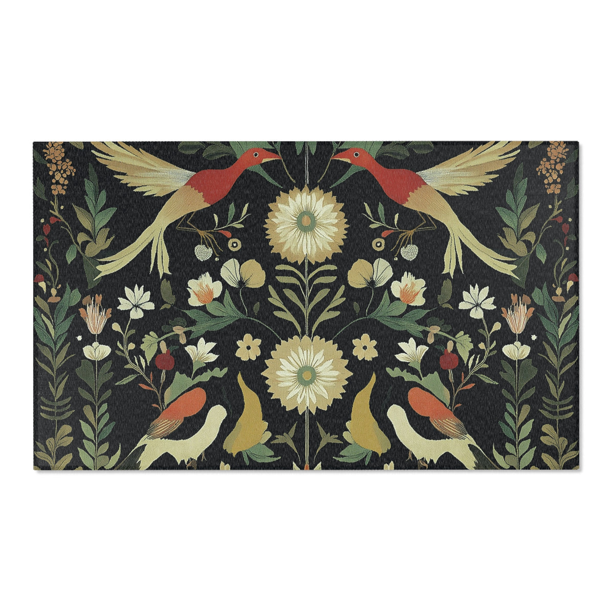 Exotic Birds During Summer– Nature-Inspired Area Rug