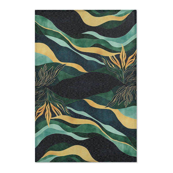 Emerald Current Rug - Flowing Elegance of Nature