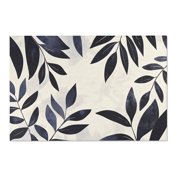 Modern Botanical Area Rug - Leaf Patterned Indoor Home Décor