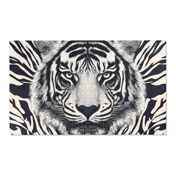 Regal Fusion Rug - Tiger and Zebra-Inspired Elegance