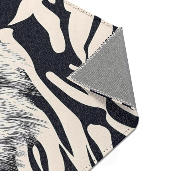 Regal Fusion Rug - Tiger and Zebra-Inspired Elegance