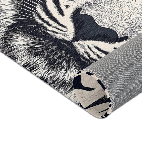 Regal Fusion Rug - Tiger and Zebra-Inspired Elegance