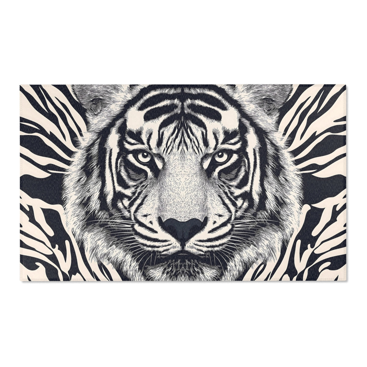 Majestic Tiger Area Rug - Bold Zebra Stripes Design for Home Decor