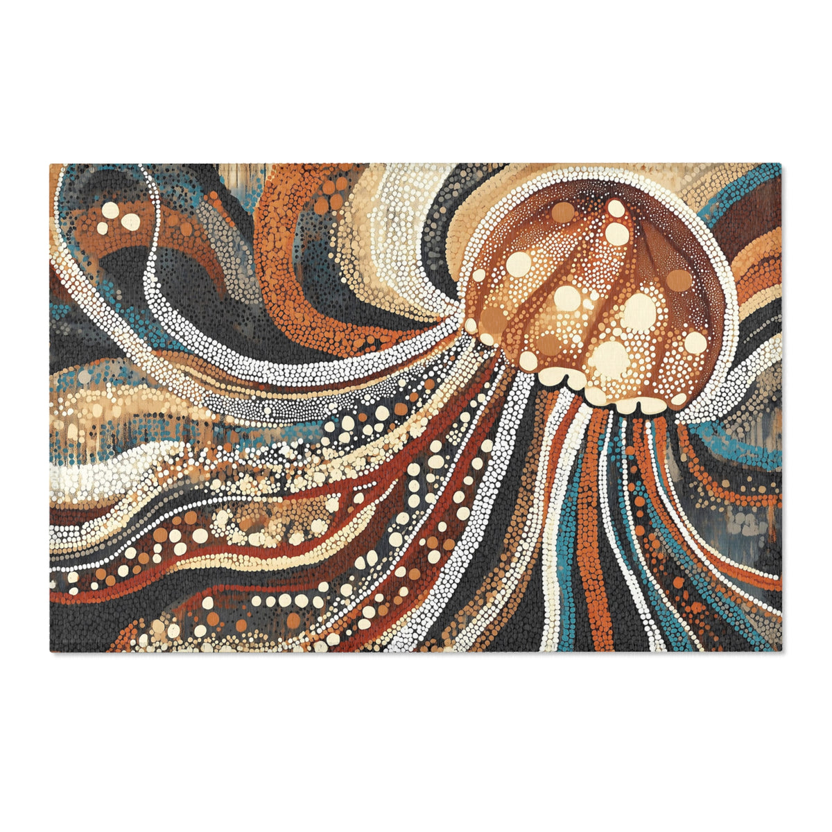 Ocean-Inspired Area Rug with Jellyfish Design – Perfect for Coastal Décor