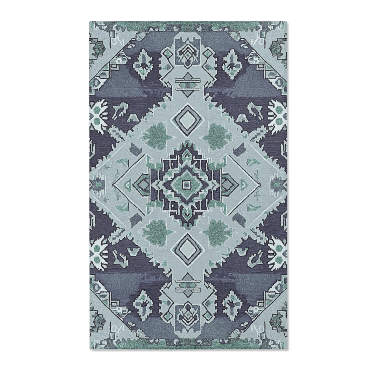 Blue Serenity Meadow Rug - Nature-Inspired Tranquility