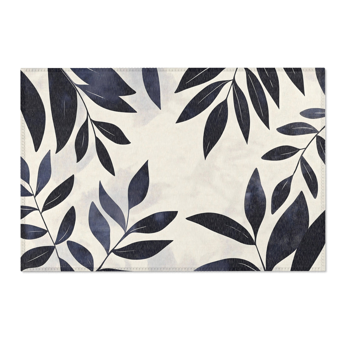 Modern Botanical Area Rug - Leaf Patterned Indoor Home Décor