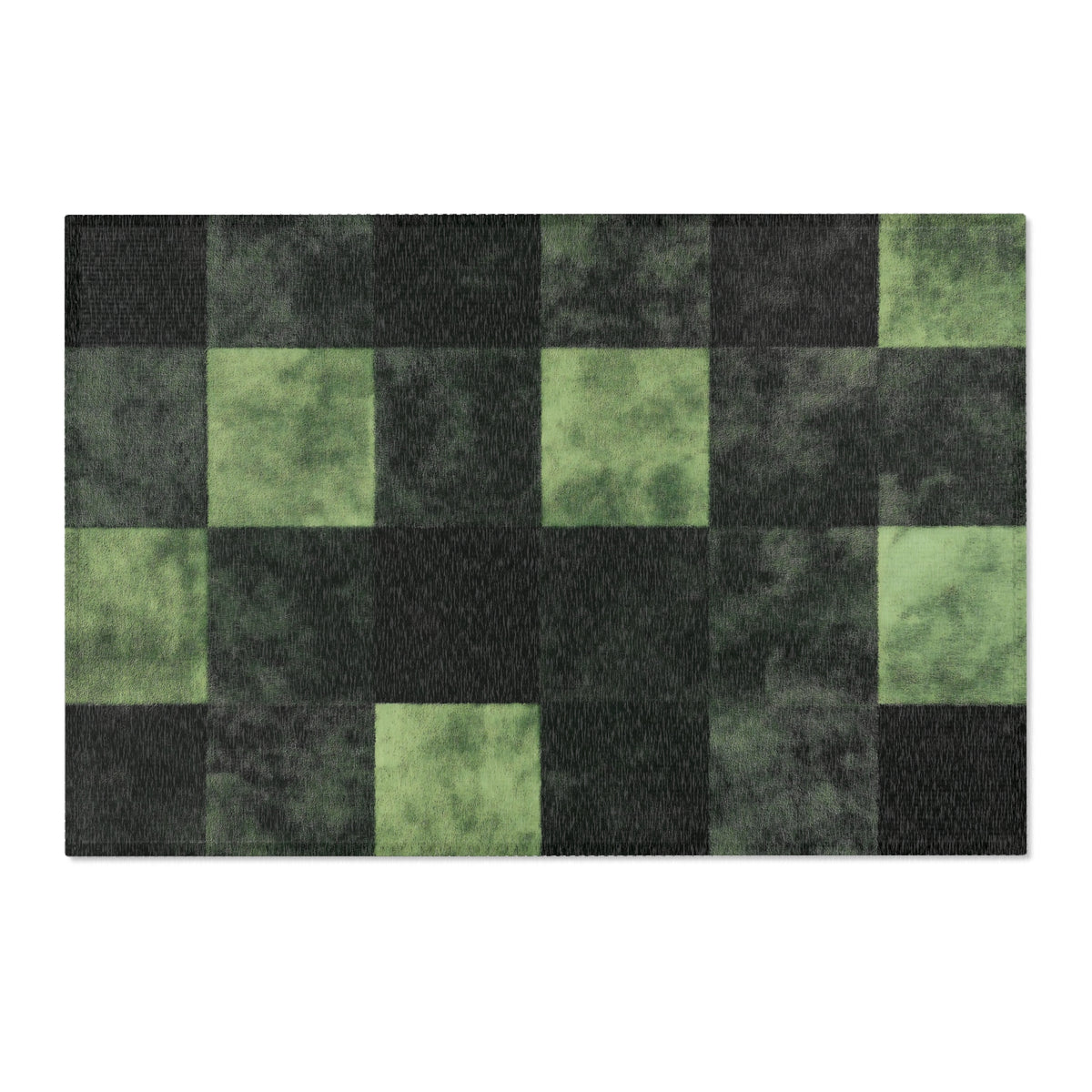 Green Checkerboard Area Rug - Modern Home Decor for Cozy Spaces