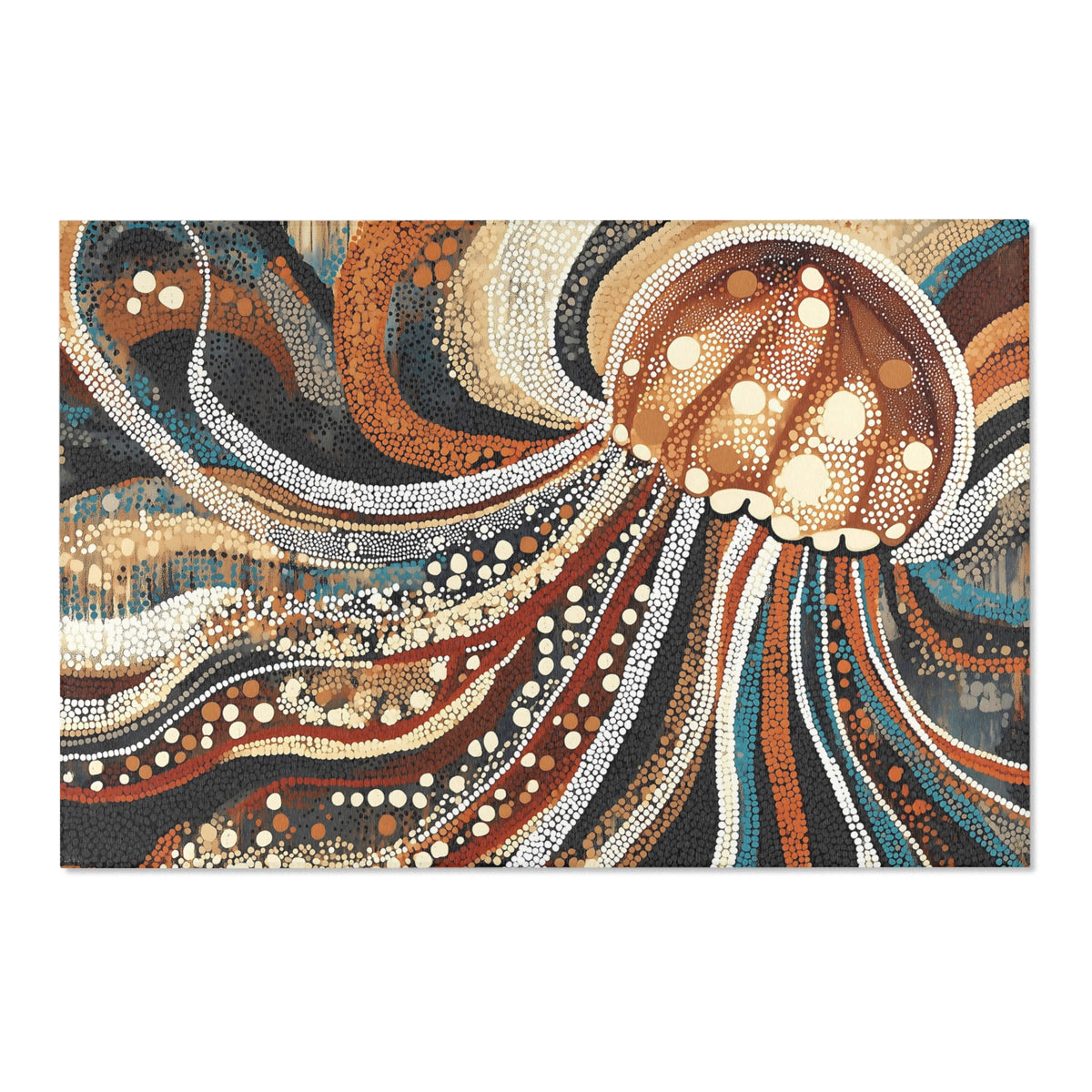 Ocean-Inspired Area Rug with Jellyfish Design – Perfect for Coastal Décor