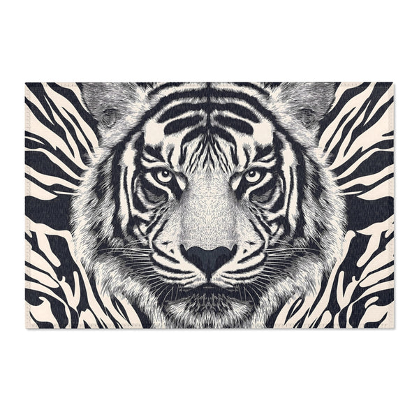 Regal Fusion Rug - Tiger and Zebra-Inspired Elegance