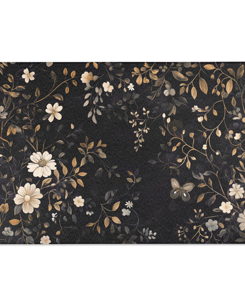 Shadowed Meadow Rug - Mystical Nature-Inspired Elegance