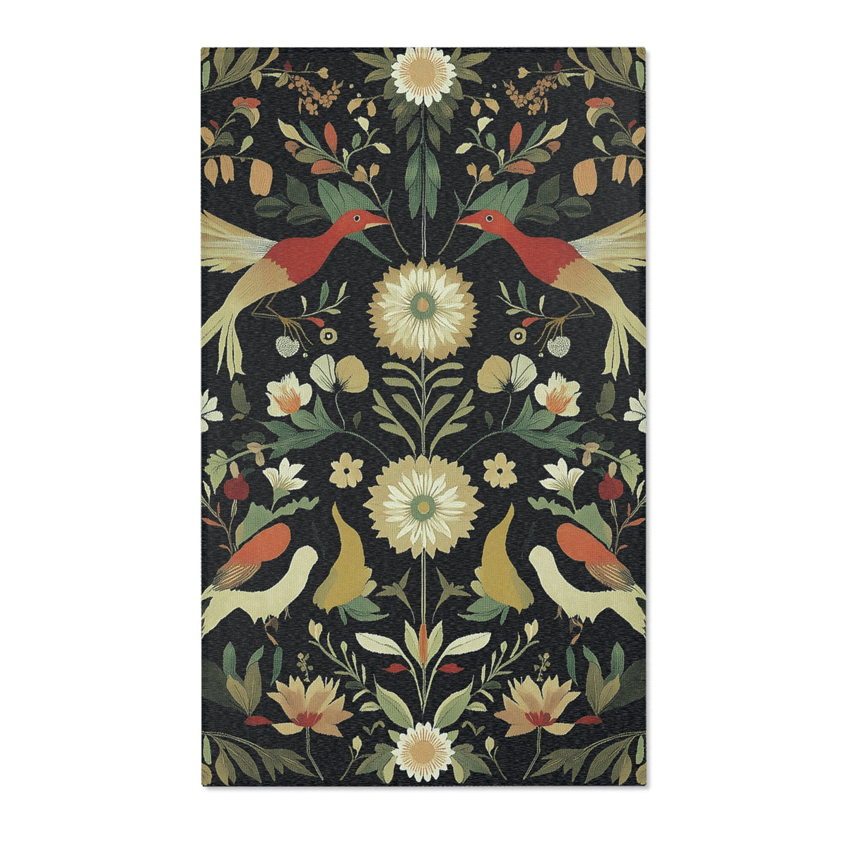 Exotic Birds During Summer– Nature-Inspired Area Rug