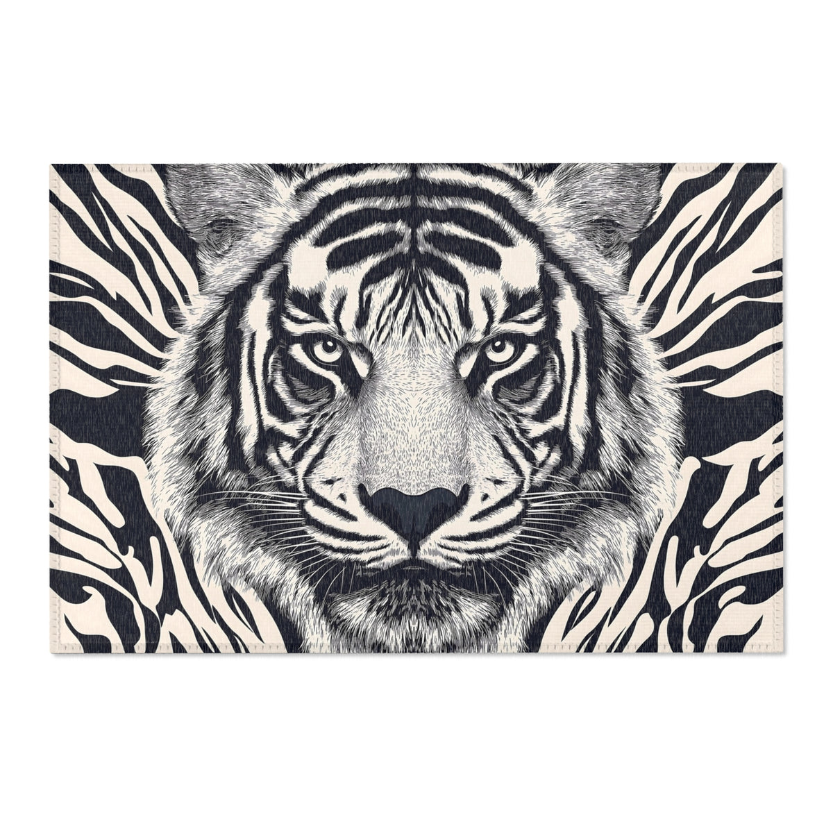 Majestic Tiger Area Rug - Bold Zebra Stripes Design for Home Decor