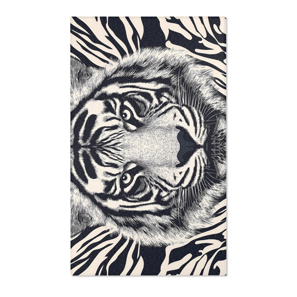 Regal Fusion Rug - Tiger and Zebra-Inspired Elegance