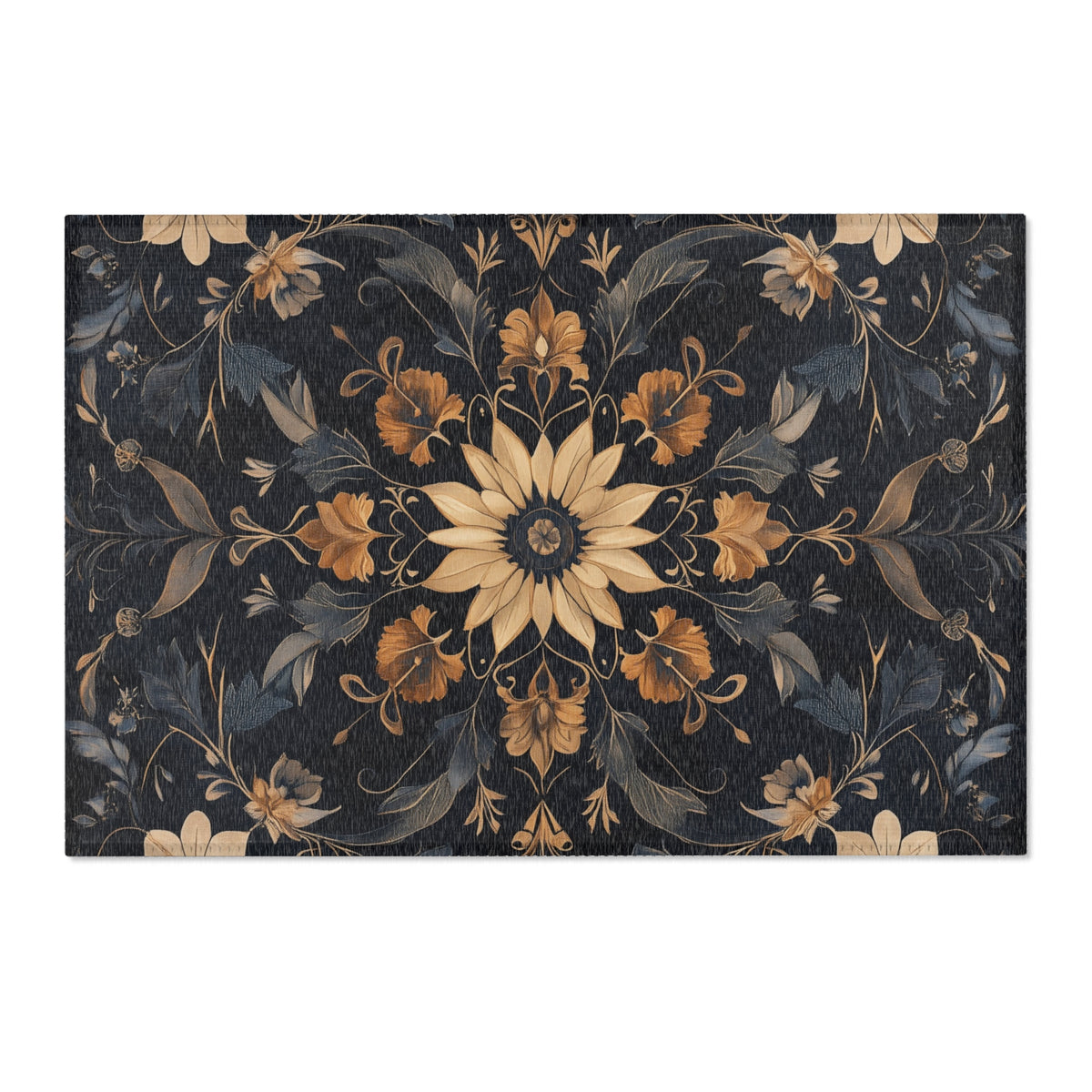 Exotic Dark Flora – Nature-Inspired Area Rug