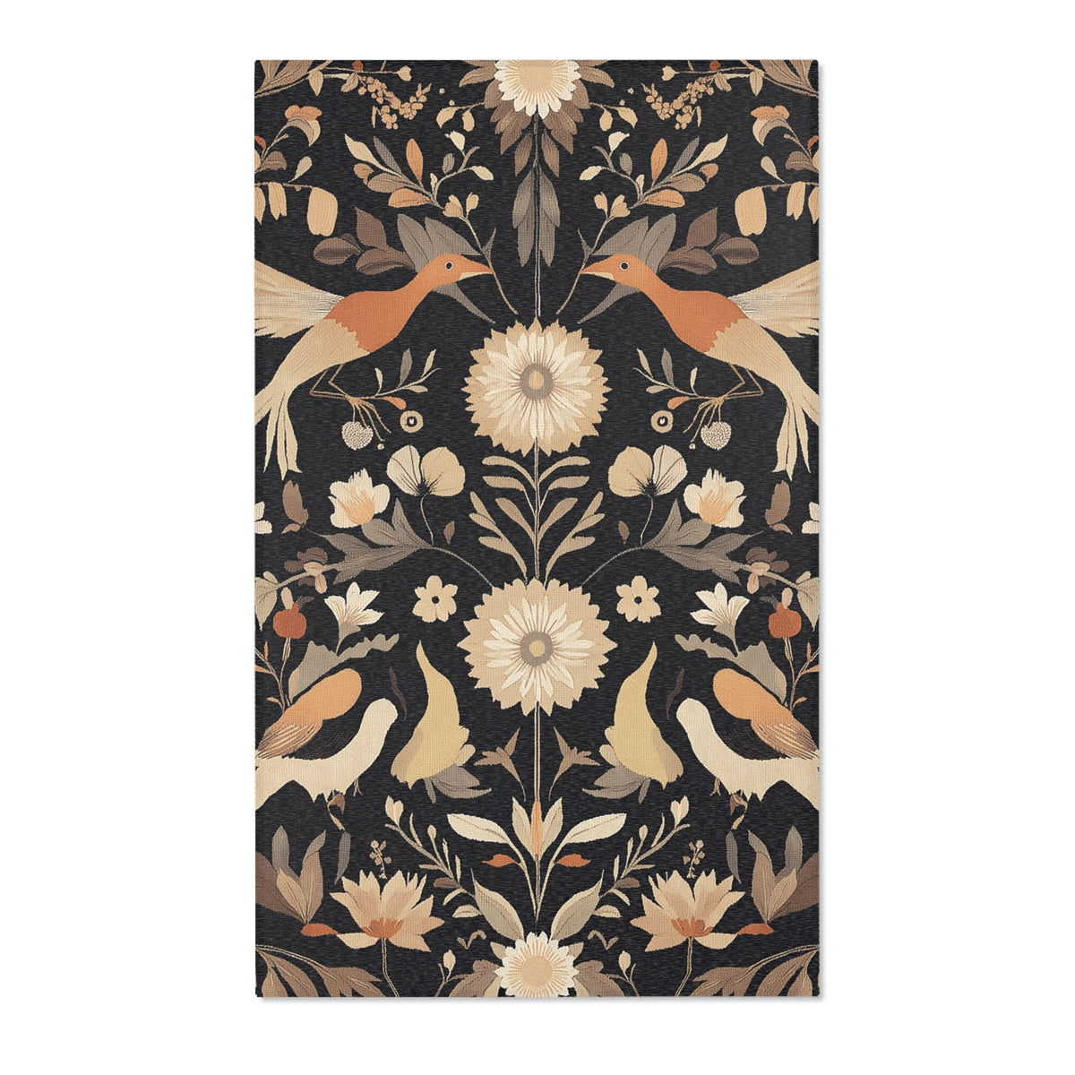 Exotic Birds During Fall – Nature-Inspired Area Rug