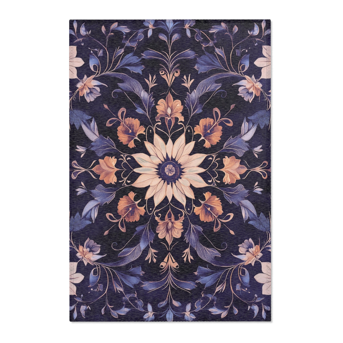 Exotic Purple Flora – Nature-Inspired Area Rug