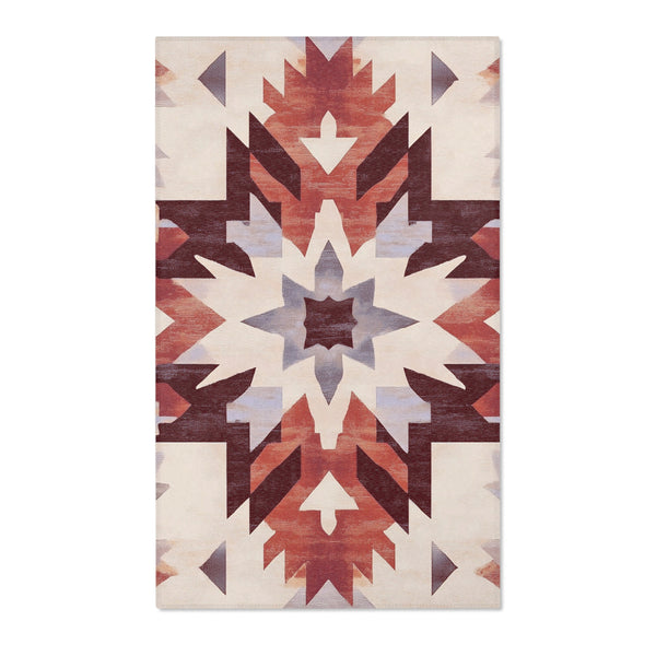 Bohemian Burgundy Luxe Rug - Nature-Inspired Artistic Décor