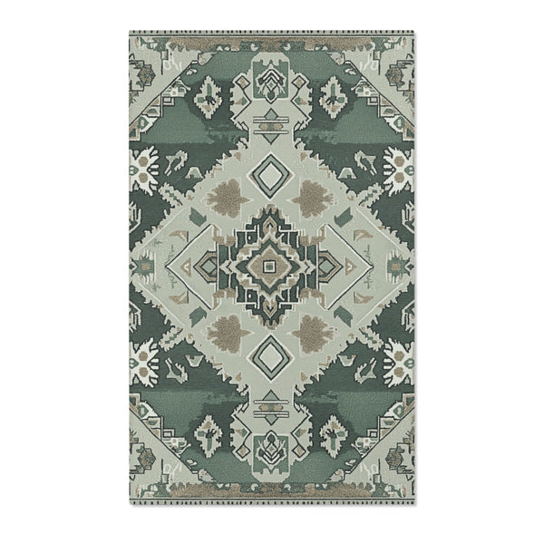 Green Serenity Meadow Rug - Nature-Inspired Elegance