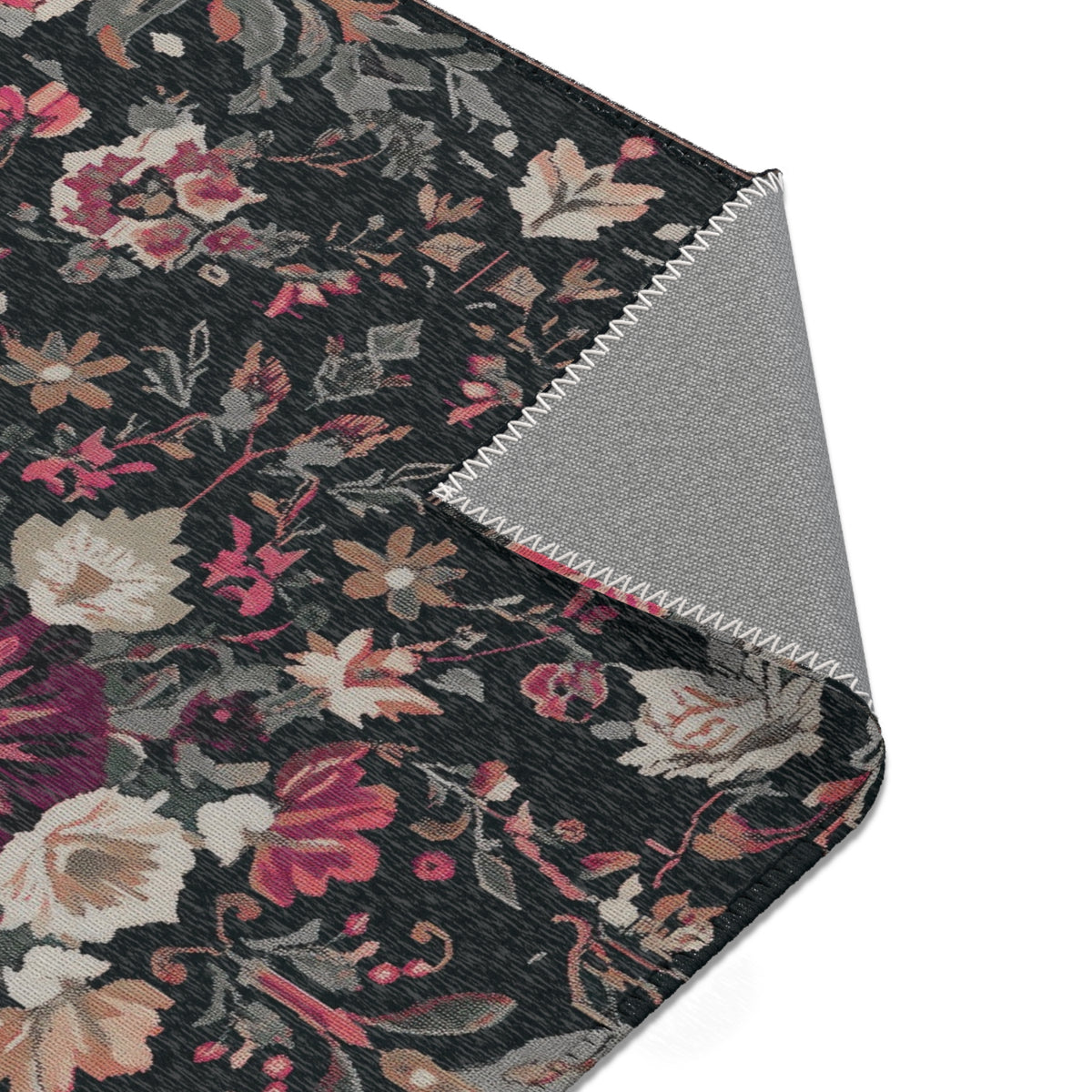 Cherry Midnight Bloom Rug - Nature-Inspired Elegance