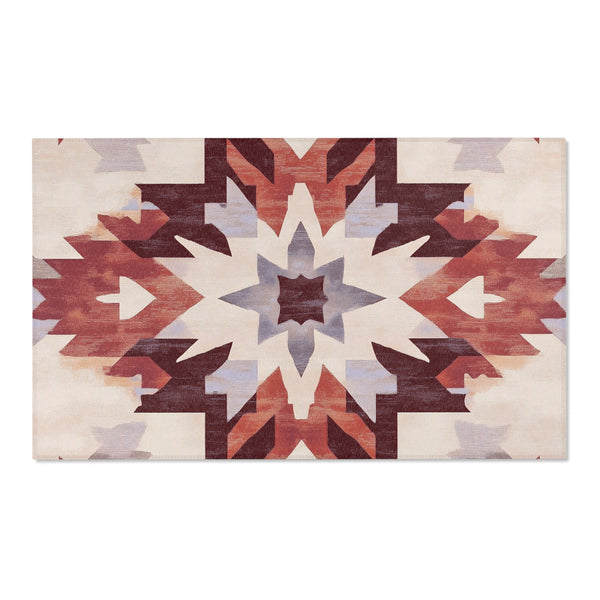 Bohemian Burgundy Luxe Rug - Nature-Inspired Artistic Décor