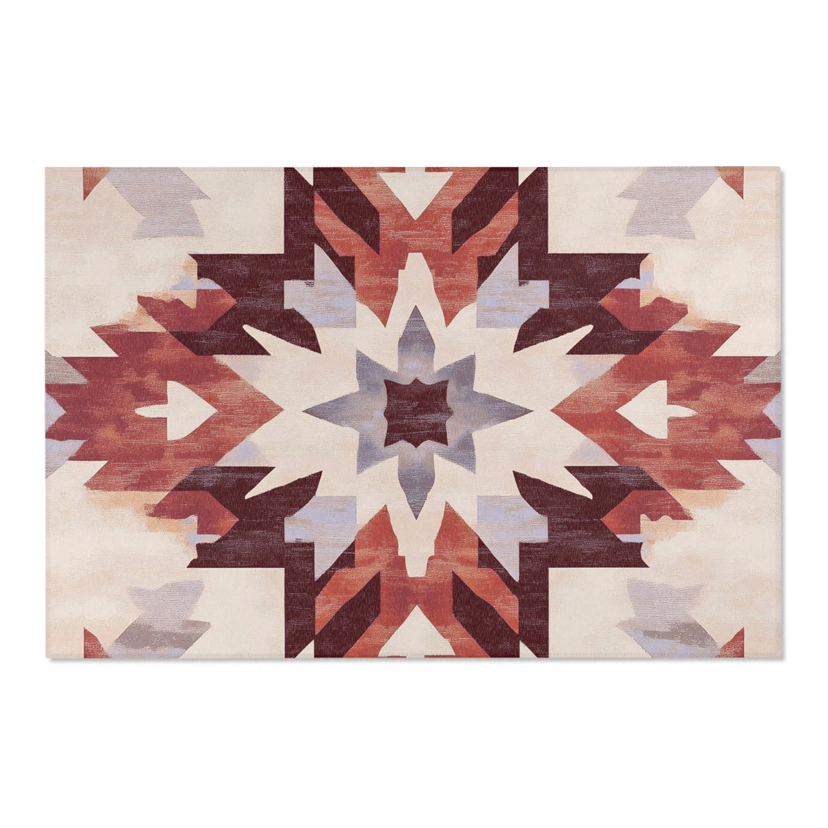 Bohemian Burgundy Luxe Rug - Nature-Inspired Artistic Décor