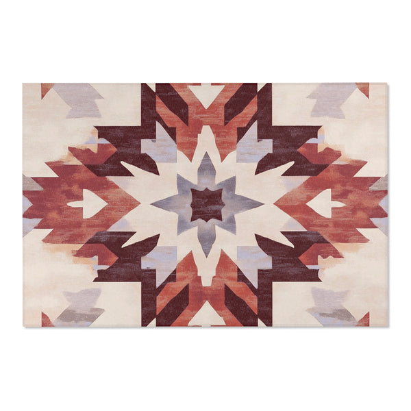 Bohemian Burgundy Luxe Rug - Nature-Inspired Artistic Décor