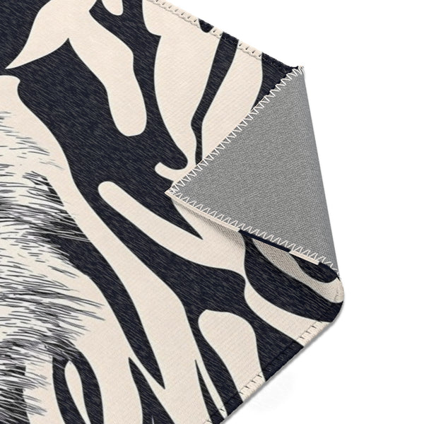 Majestic Tiger Area Rug - Bold Zebra Stripes Design for Home Decor