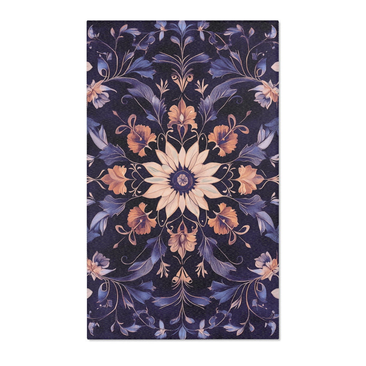 Exotic Purple Flora – Nature-Inspired Area Rug