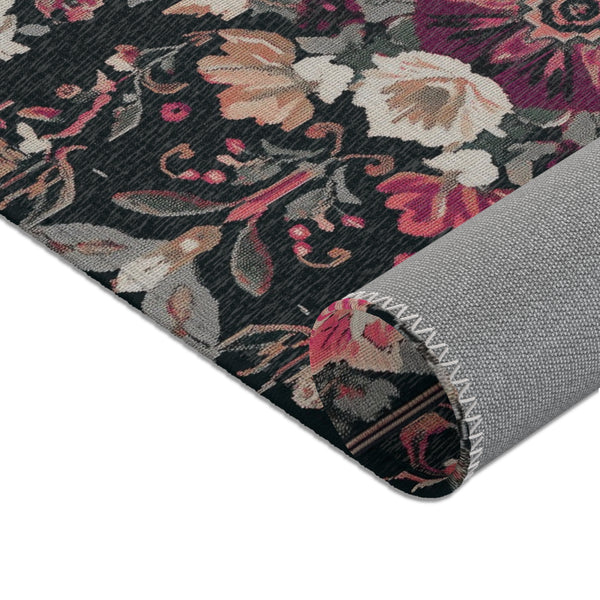 Cherry Midnight Bloom Rug - Nature-Inspired Elegance