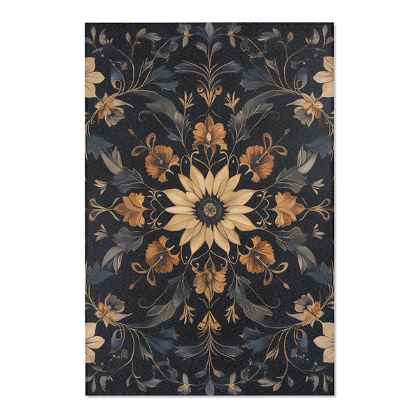 Exotic Dark Flora – Nature-Inspired Area Rug