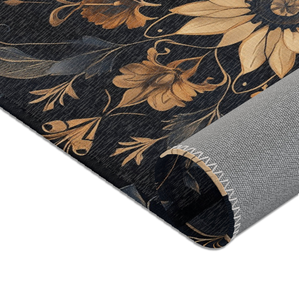 Exotic Dark Flora – Nature-Inspired Area Rug