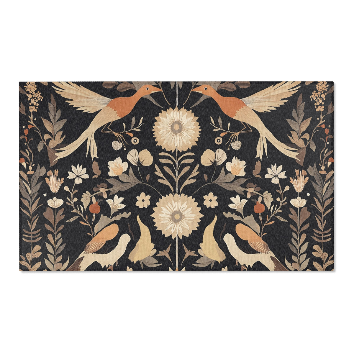 Exotic Birds During Fall – Nature-Inspired Area Rug