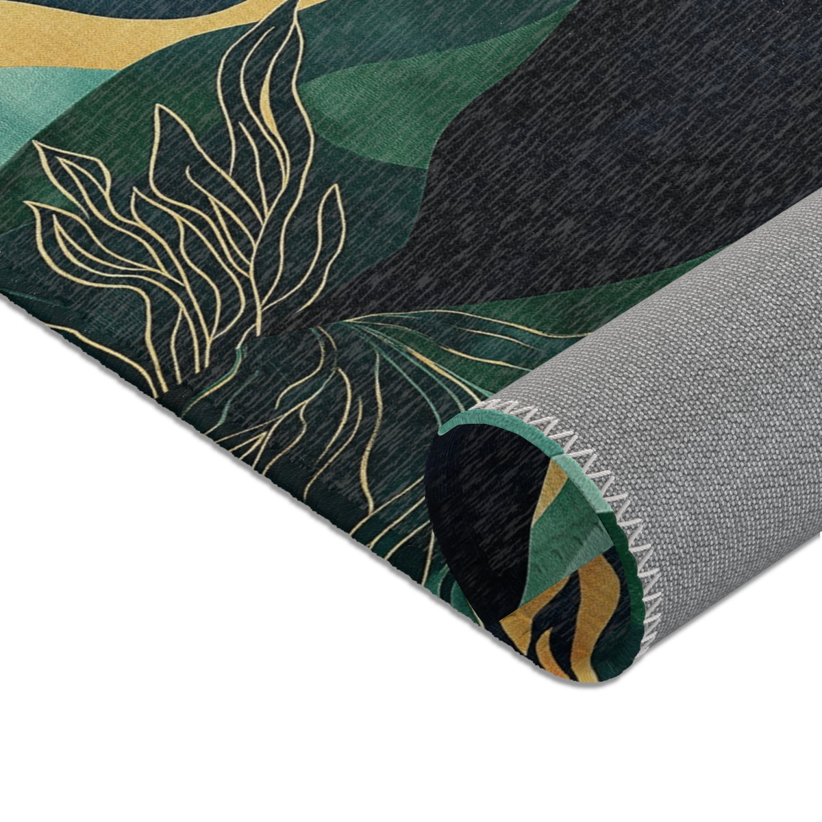 Emerald Current Rug - Flowing Elegance of Nature