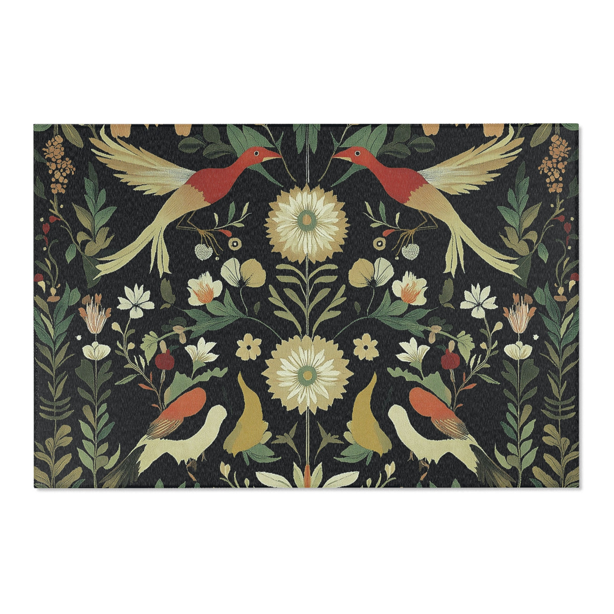 Exotic Birds During Summer– Nature-Inspired Area Rug