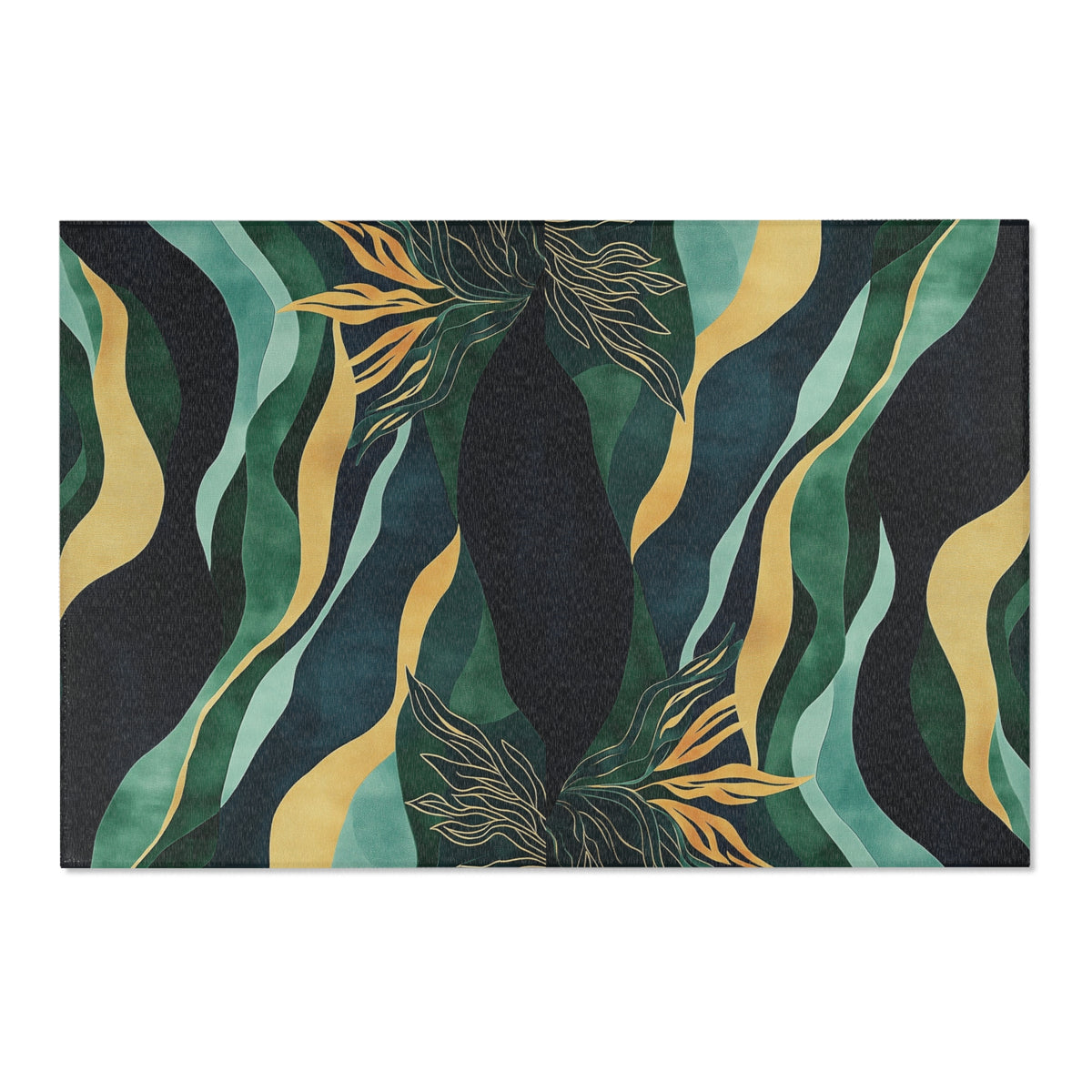 Emerald Current Rug - Flowing Elegance of Nature